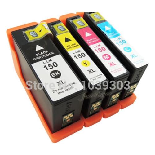 4PK Compatible Lexmark 150 XL Ink Cartridge Black Color Set For Lexmark 150 XL Pro715 Pro915 Printer