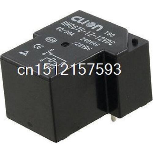 DC 12V Coil SPDT 6 Pin 40A Mini Power Relays PCB Type HHC67E-1Z(T90)