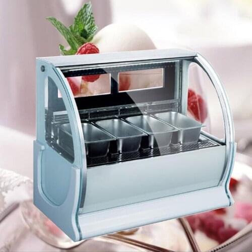 Commercial 6 Barrel Ice Cream Display Cabinet large Capacity Hard Ice Cream Display Cabinet Ice Porridge Freezers 850W