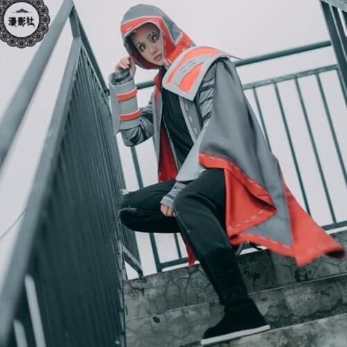 Naib Subedar Mercenary Cos Assassin Cosplay Costume Game Identity V Unisex Man Female Costume Cloak+Top+Pants+Bracers+glasses