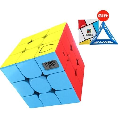 MoYu Cube Timer Magic Cube 3x3x3 Speed Cube Educational Puzzle Toys For Children