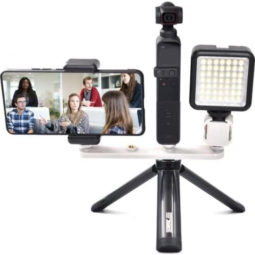STMAKER Sports camera multifunctional expansion bracket for Fill light/microphone for DJI om4 / DJI OSMO pocket 2/pocket Camera