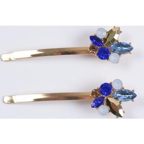 Fashion Simple Crystal Za Hair Clip Women Long Hairpins Cz Rhinestone Hairclips Hair Jewelry Elegant Girls Head Wear Barrettes