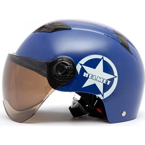 Motorcycle Helmet Half Open Face Adjustable Size Protection Gear Head Helmets Unisex