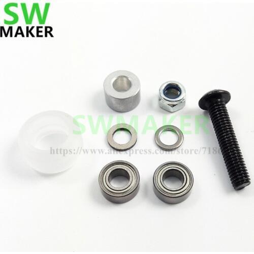 Openbuilds Poly Carbonate Small V wheel Kit for V-Slot rail,OX CNC,V Slot,Xtreme mini solid wheel