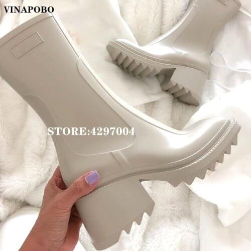 2020 New ladies Fashion Winter ankle Boots brand thick bottom Martin Boots Women casual party chunky hnky high heels Shoes Woman