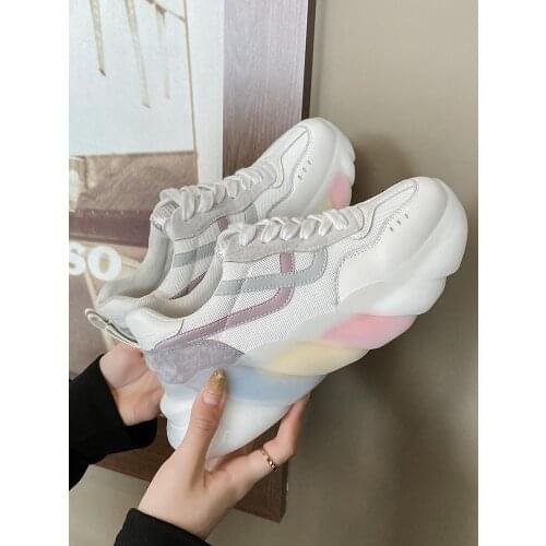 2021 spring and autumn new all-match Korean womens shoes hot sale fashion platform casual sneakers