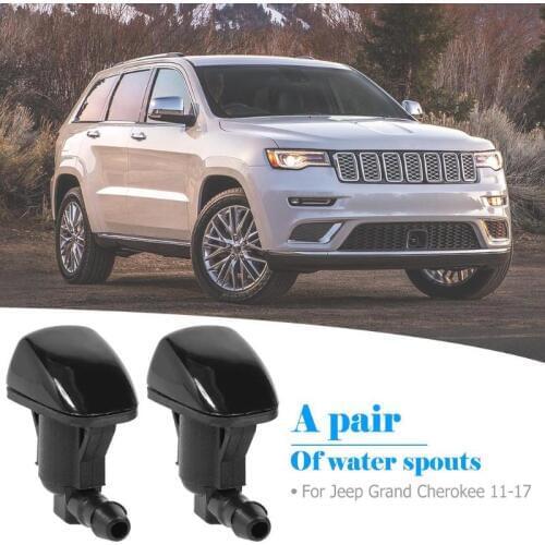 VODOOL 1 Pair Windshields Washer NozzlesFor Grand Cherokee 11-17 Front Windshield Washer Nozzles 68260443AA Car Accessories