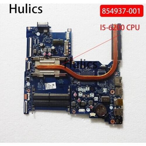 Hulics Original For HP 15-AY 15-AC Notebook pc Motherboard BDL50 LA-D704P 854937-601 854937-001 SR2EY I5-6200 CPU main board