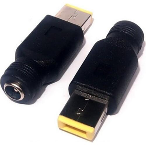 OULLX 5.5mm Round Jack To Square End Adapter DC Power Plug Connector For IBM HP Lenovo ThinkPad Laptop