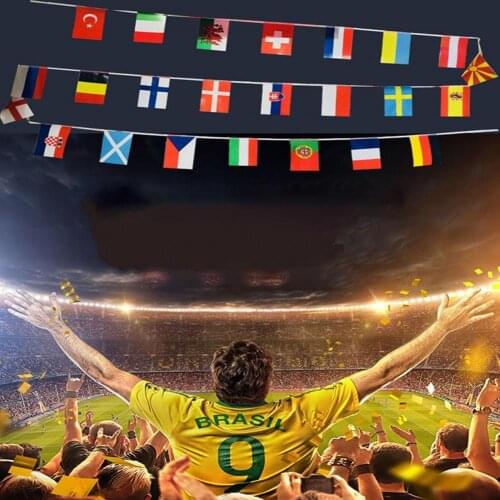 Bunting Eco-friendly Easy to Install Polyester Garland Hanging Banner for Garden