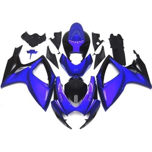 Complete Motorcycle Fairings Kit for Suzuki GSXR600 K6 2006 2007 GSXR750 K6 2006 2007 ABS Plastic Body Work Royal Blue Black