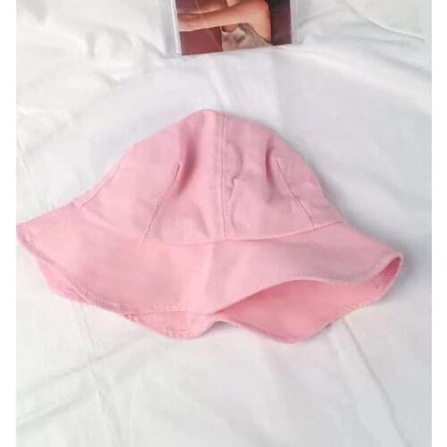 Spring And Summer Foldable Womens Fashion Versatile Outdoor Sunscreen Basin Hat, Cotton Leisure Simple Ruffle Fishermans Hat