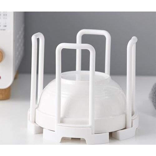 Dish storage rack retractable plastic shelf kitchen supplies