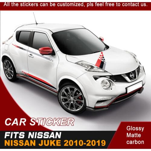 Fit for Nisaan Juke 2011 2012 2013 2014 2015 2016 2017 2018 2019 Car Decals Side Body Hood Grid Stripe Graphic Vinyl Car Sticker