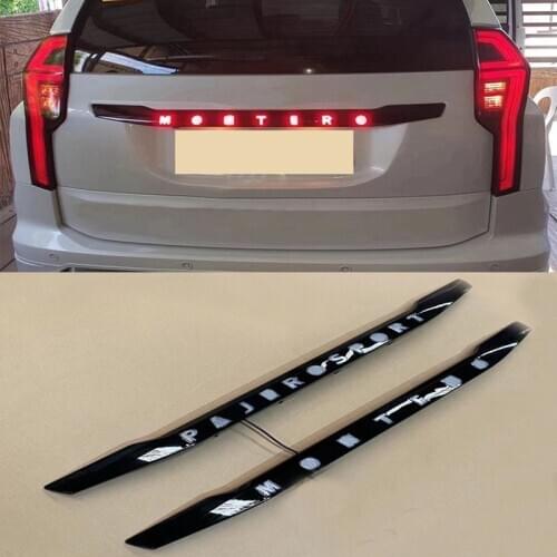 Exterior Trunk Lamp Led License Plate Rear Strip With LED Light Rear Trunk Trim Brake Lights Fit For PAJERO MONTERO 2015-2020