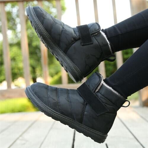 Snow Boots Waterproof Winter Shoes Women Snow Boots Keep Warm Ankle Boots Botas Mujer Couple Man Women Cotton Shoes Size 35-45