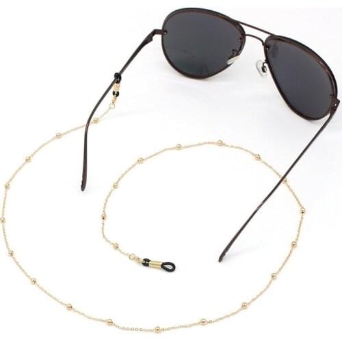 Link Chain Beads Ball Tassel Glasses Chain Silicone Eyeglasses Cord Sunglasses Necklace Band Accessories Mask Strap Hang on Neck