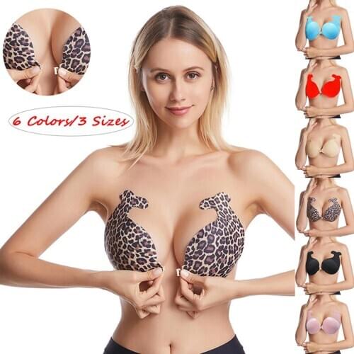 1 Pair Kawaii Dolphin Bra Women Silicone Strapless Invisible Push Up Bra For Self Adhesive Wireless Bralette Reusable Bra Pads