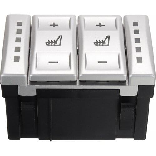 1pc Car Heated Seat Button Switch Silver Red Light BS7T19K314AB For Ford Mondeo MK4 Galaxy MK3 S-MAX Accessories 57x37x35mm