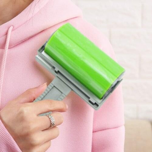 1pc Hot Remover Washable Brush Fluff Cleaner Sticky Picker Lint Roller Carpet Dust Pet Hair Clothes Reusable Cleaner Wiper Tool
