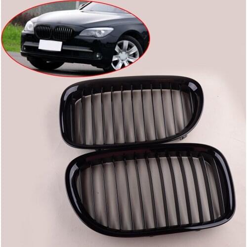 2Pcs 51117184152 Car Front Bumper Kidney Grille 51117184151 Fit For BMW 7 Series F01 F02 F03 F04 2009 2010 2011 2012 51137203197