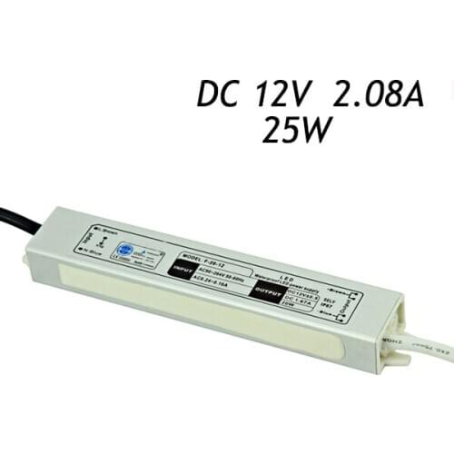 30Pcs 12V 2.08A 25W Waterproof Transformers AC110-220V To DC12V IP67 Switching Power Supply Driver for LED Strip