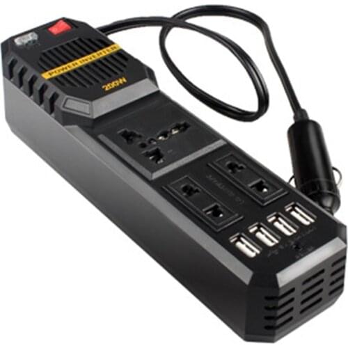 200W Mini Car Vehicle Inverter DC 12V to AC 220V USB Output High-power Power Inverter Small Car Special Edition