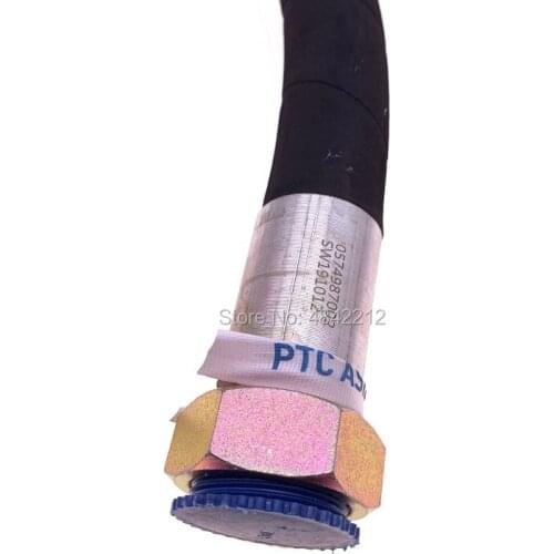 Free shipping 2pcs/lot 0574987002(0574 9870 02) black high pressure oil hose assembly oil tube pipe