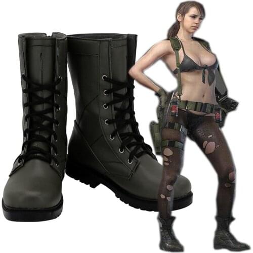 Metal Gear Solid V: The Phantom Pain Quiet Cosplay Boots Black Shoes Custom Made Any Size