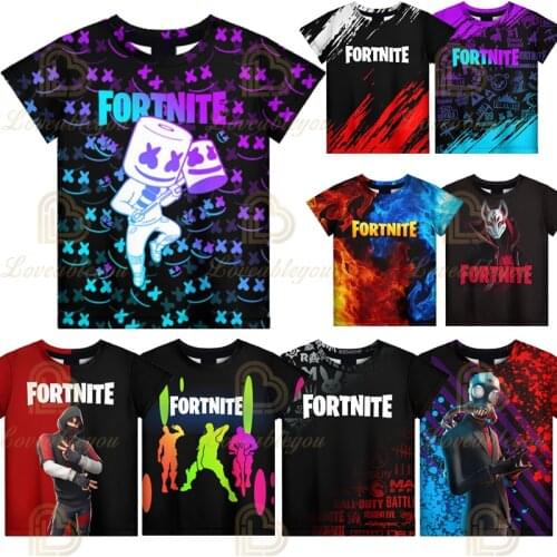 Tshirt for Boy Fortnite Printed T-shirt Mens Womens Tshirt Style Game Figure Pattern T Shirt Childrens Birthday Gift