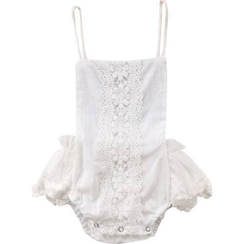 Newborn Baby Girls Boho One-Pieces Tutu Romper Bodysuit Jumpsuit Outfits Sunsuit Lace Floral Romper Jumpsuit Sunsuit Outfits