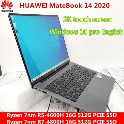 HUAWEI MateBook 14 2020 14 inch laptop Ryzen 7nm R5-4600H/ R7-4800H 16G 512G PCIE SSD FHD IPS 2K touch screen ultrabook