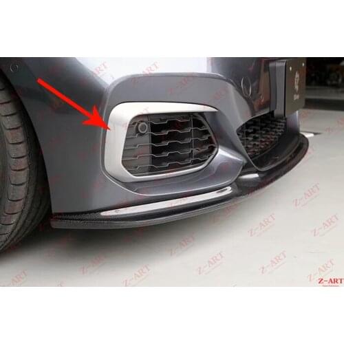Z-ART carbon fiber front flap for BMW F20 2012-2014 carbon fiber fog lights frame for BMW 1 series carbon fiber front splitter