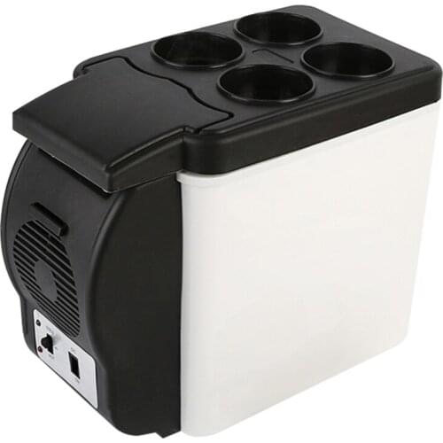 6L Vehicle Mounted Portable Heat Insulation Box Vehicle Refrigerator(Black)