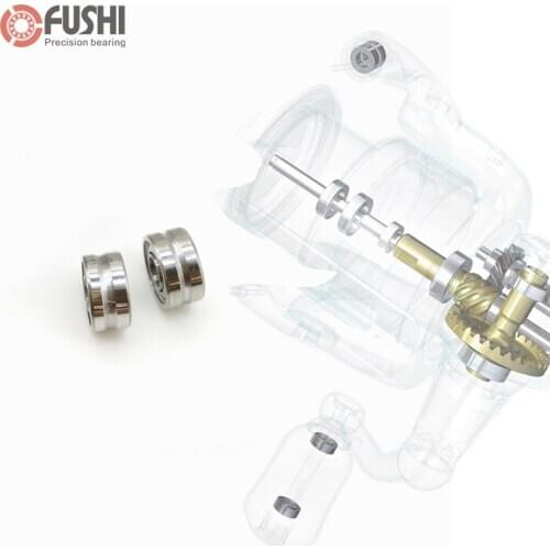 MR62zz " U " Groove Type Bearing 2*6*3 mm ( 2 Pcs ) ABEC-3 Miniature Fishing Rod Reel Pulley MR62 U Ball Bearings