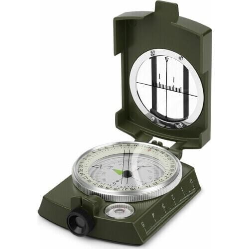 Professional Pocket Metal Sighting Compass Clinometer Hiking Camping Outdoor WHShopping