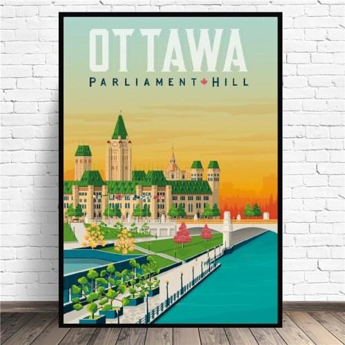 Frame Ottawa Travel Art Canvas painting Wall Art Pictures Prints Home Decor Wall Poster Decoration For Living Room