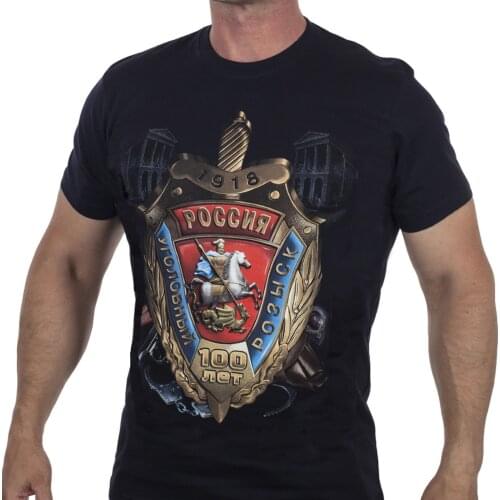 Russia Military Cult Russian Police Commemorative Badge T-Shirt. Summer Cotton O-Neck Short Sleeve Mens T Shirt New S-3XL