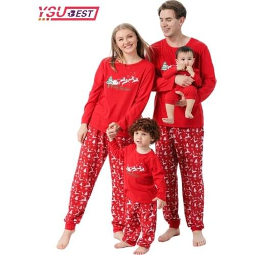 Christmas Pajamas Family Matching Clothes New Year Girls Family Matching Outfits Suit for Father Mom Daughter Son Clothing Sets