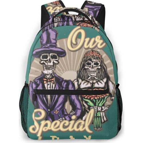 Backpack Women Shoulder Bag For Teenage Girls Dead Bride Groom Bagpack Female Ladies School Backpack