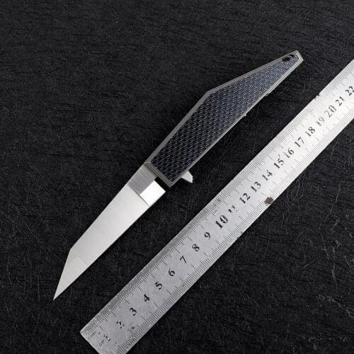 NINE THORN M390 steel folding high hardness carbon fiber handle sharp outdoor survival tactics hunting self-defense fruit knife