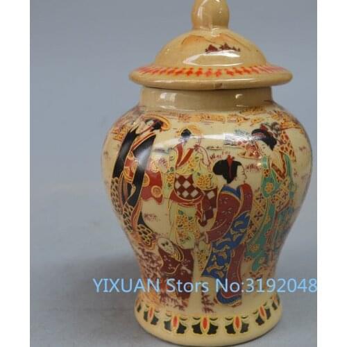 Hacer el viejo esmalte de porcelana antiguo señoras decoración de escritorio general olla de cerámica