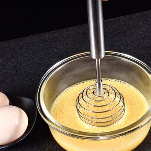 Convenient Egg Whisk Non-stick Strong Construction Egg Blender Stainless Steel Stirring Wear-resistant Egg Beater for Kitchen