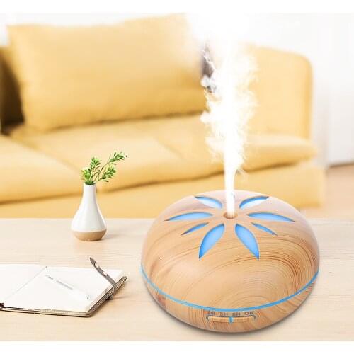 500ml creative flower petal humidifier 12W ultrasonic aroma diffuser household air purifier 7 color led gradient air freshener