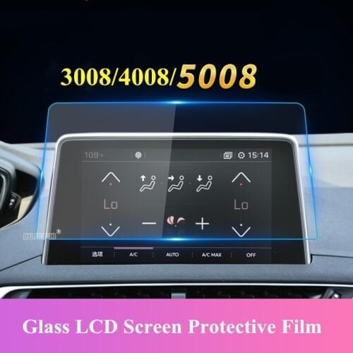 Car Navigtion Tempered Glass LCD Screen Protective Film Sticker Dashboard Guard For Peugeot 3008 4008 5008 Accessories