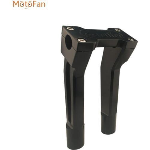 Motorcycle Handlebar Clamp CNC Aluminum Alloy Bar Clamps Riser Lifting Kickback Challenger Chrome Black 8 inch