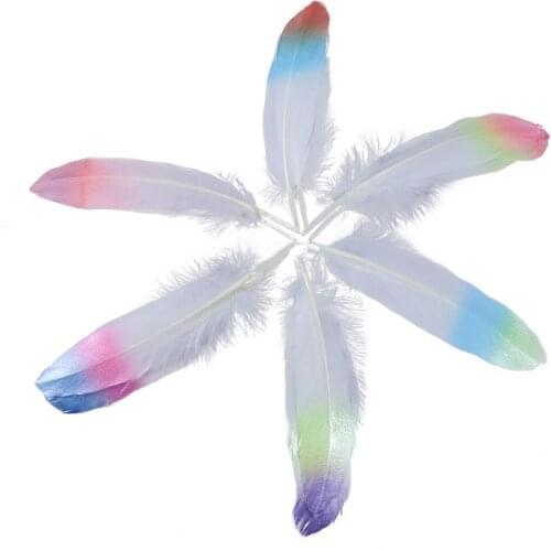 10 PCS 6-8 Inches Gradient Goose Feathers 15-20 CM Natural Feather For Diy Jewelry Carnival Wedding Party Decor Craft Plumes