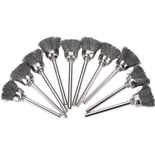 10pcs Electric Tool Steel Wire Wheel Brushes For The Engraver Abrasive Materials Cup Rust Accessories Rotary Tool