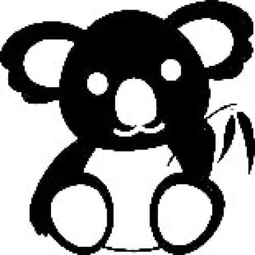 12x12cm Koala Bear With Bambo Stickers Window Decal Vinyl Car Decals Car Styling Art Bumper Decorative ZP0507